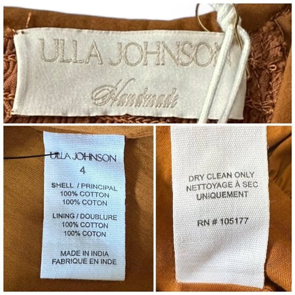 Ulla Johnson Kali Smock Bodice Cotton Bubble Dress,  Size 4,  New with tag - Picture 6 of 16